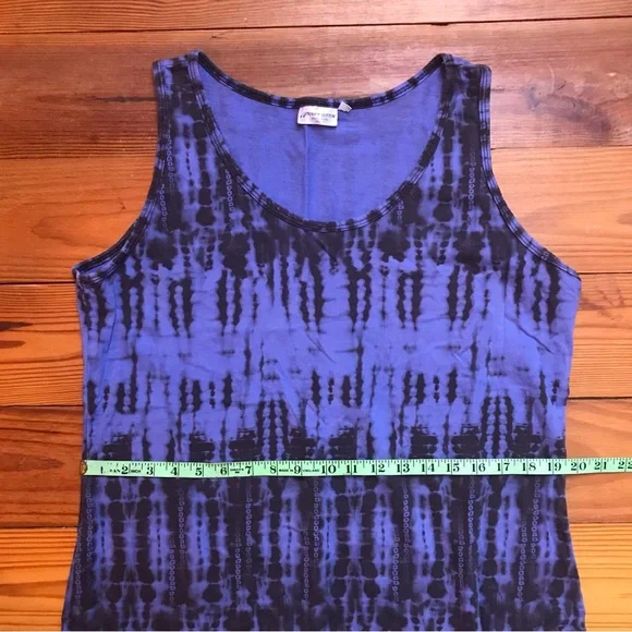 Prairie Cotton Blue Black Tie-Dye Swimsuit Cover-Up, EUC, L - Picture 6 of 12